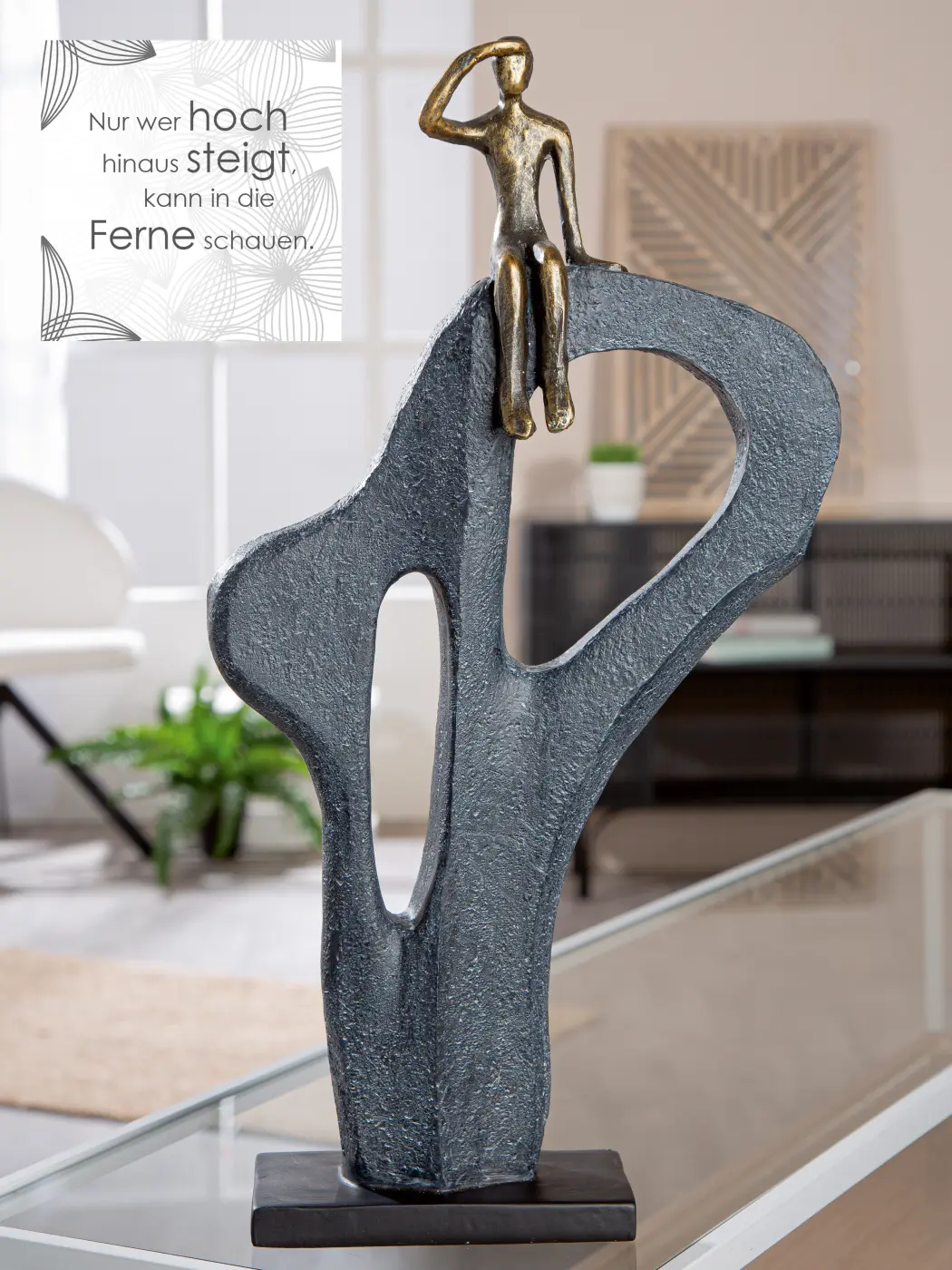 Gilde Handwerk Skulptur  Bergsteiger  "Blick in die Ferne"