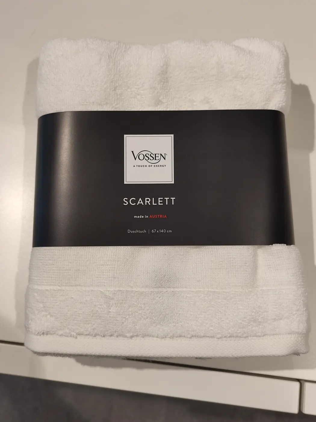 Vossen Duschtuch Scarlett weiß 67  x 140 cm