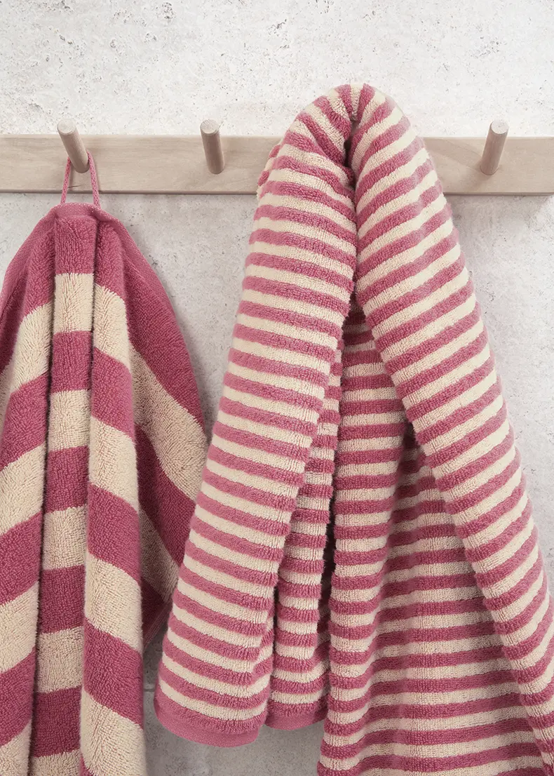 Cawö Handtuch Lines Ringel beere 50/100 cm