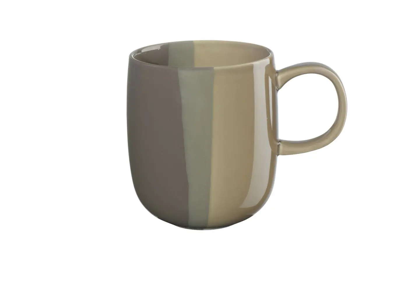 ASA Henkelbecher joy cocoa mehrfarbig glz D. 9 cm, H. 10,5 cm, 0,4 l.