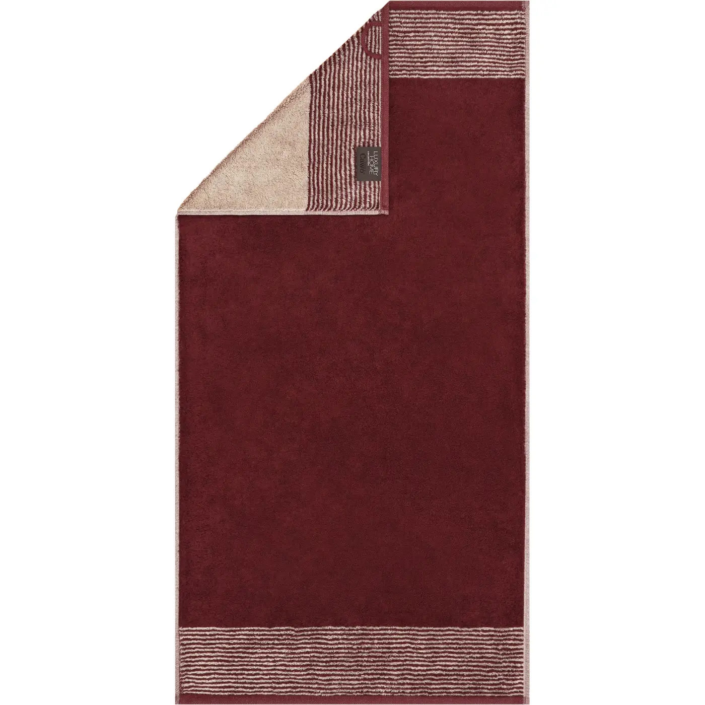 Cawö Handtuch Two-Tone Doubleface bordeaux 50/100 cm