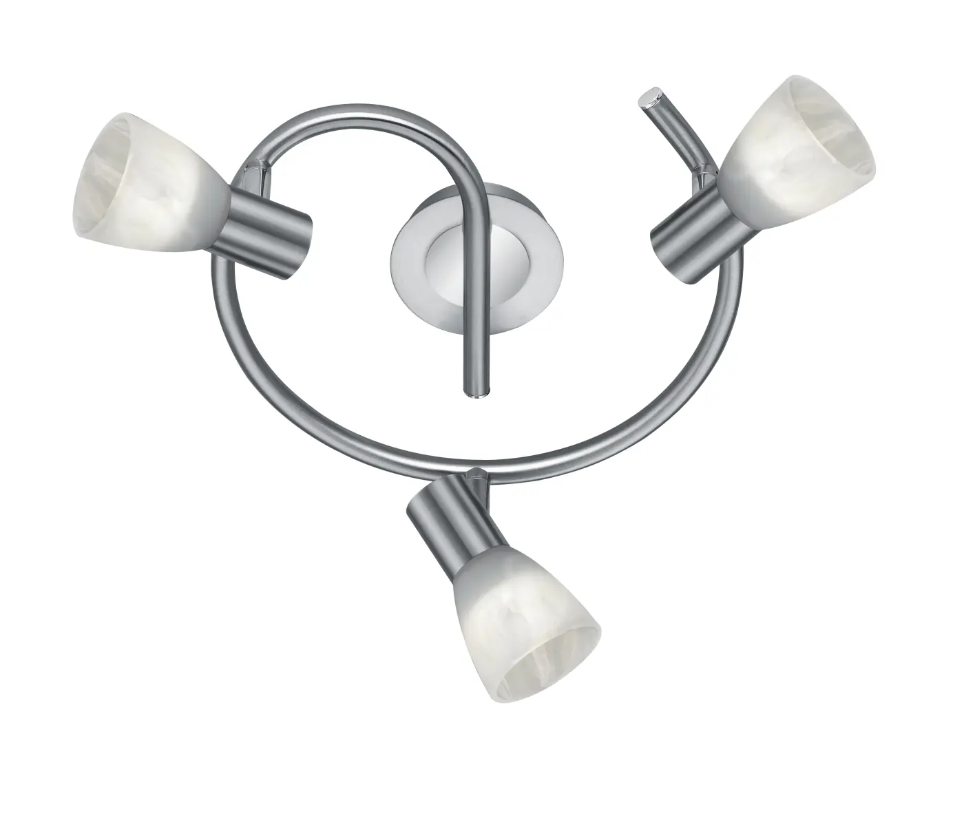 Trio Leuchten  Strahler Levisto nickel matt, Glas alabasterf.