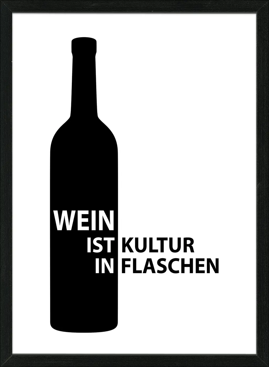 ProArt  Scandic-Living Wein Slogan schwarz-weiß