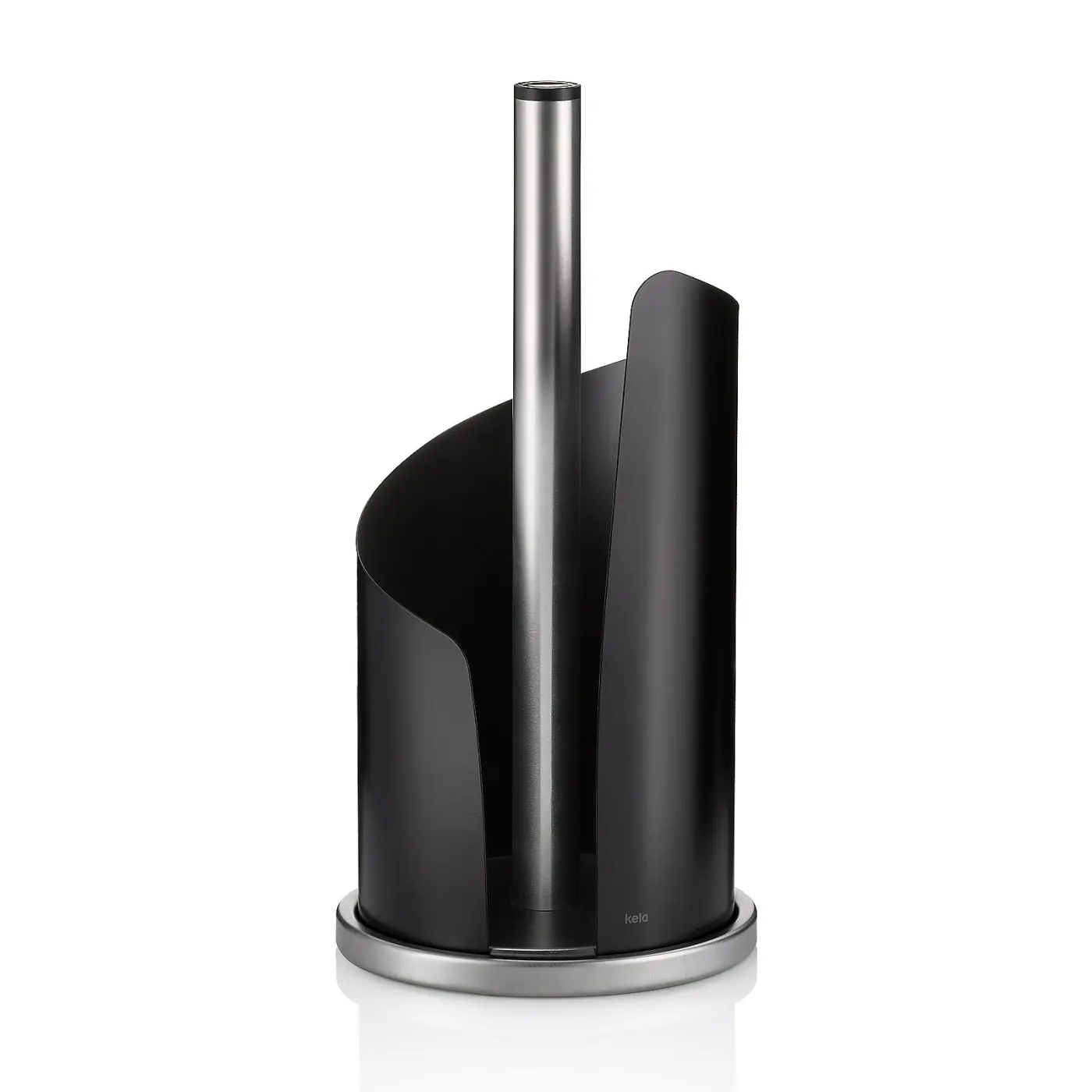 Kela Küchenrollenhalter Stella Metall schwarz matt 32cmh 15cmØ