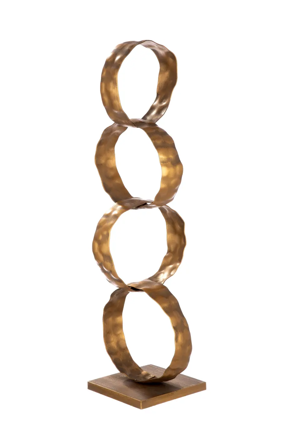 Gilde Skulptur "Rings" Metall goldfarben