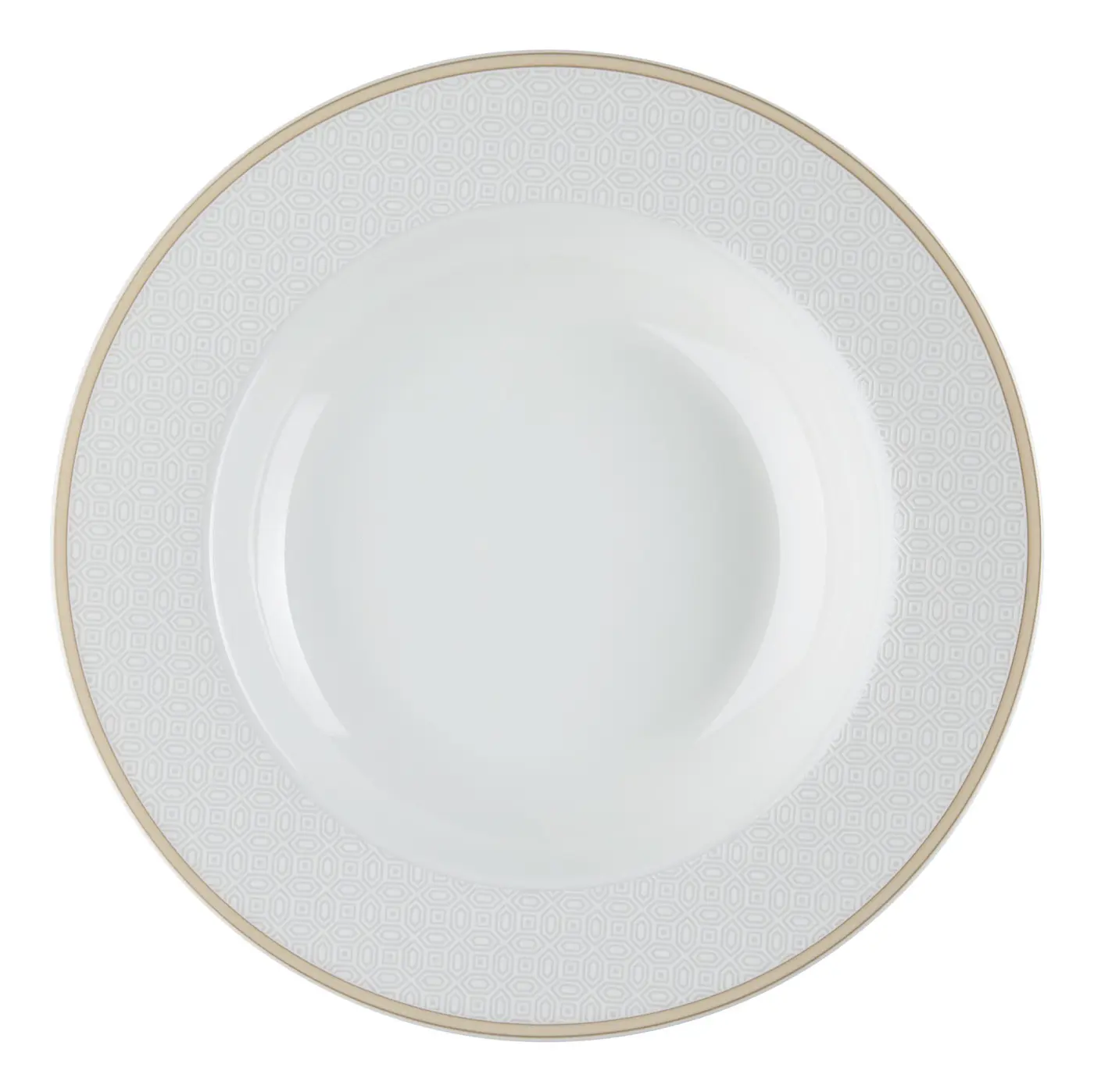 Ritzenhoff & Breker Suppenteller Geo weiß mit Muster 21,5cm 