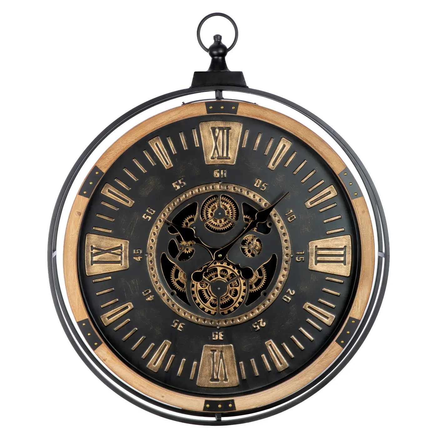 Gilde Wanduhr Pertador schwarz L 8 x B 74 x H 90 cm