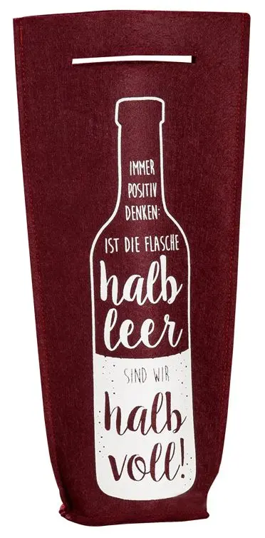 Gilde  Filz Weinflaschen Tasche Filz rot