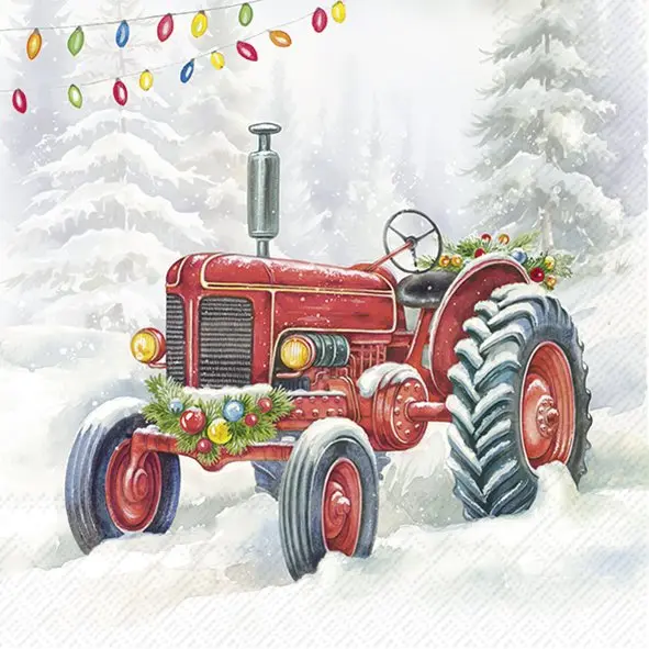 Ihr Lunch-Servietten FESTIVE TRACTOR 33X33 cm