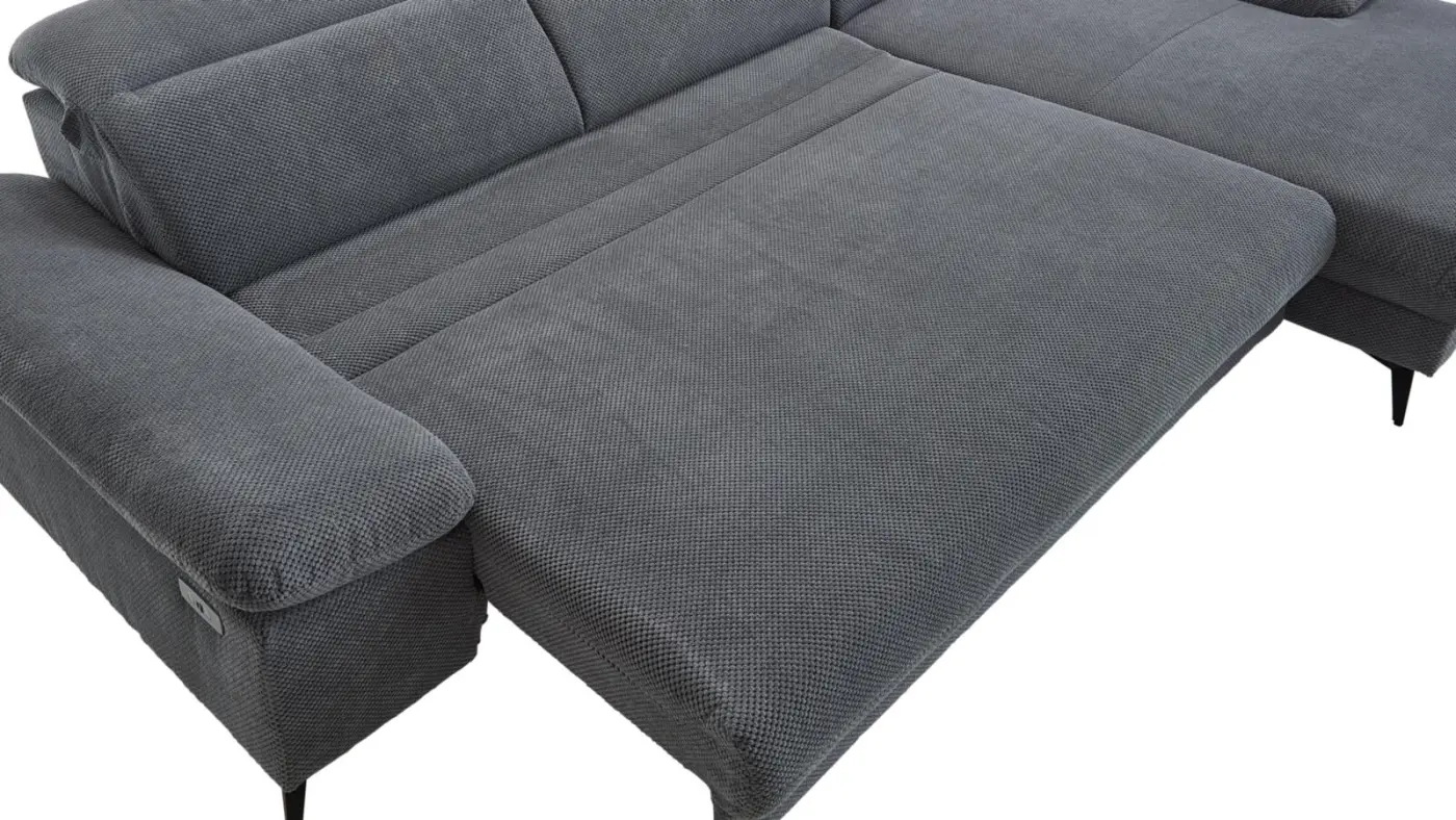 IWANICCY  Eckkombination Exit mit Funktionen grau ca. 314 x 198 cm 