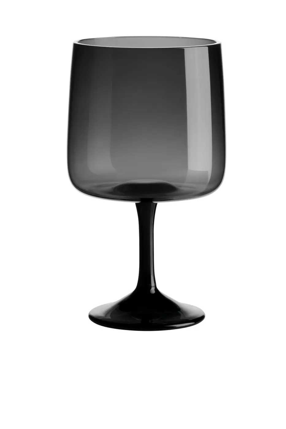 ASA Stielglas sarabi grau glänzend D. 8 cm, H. 14 cm, 0,2 l.