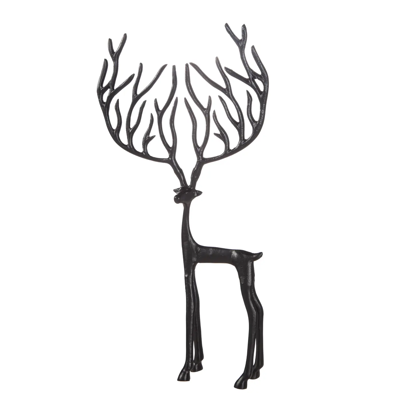 Gilde  Rentier "Deer " Aluminiun schwarz L:1cm B:19cm H:32cm