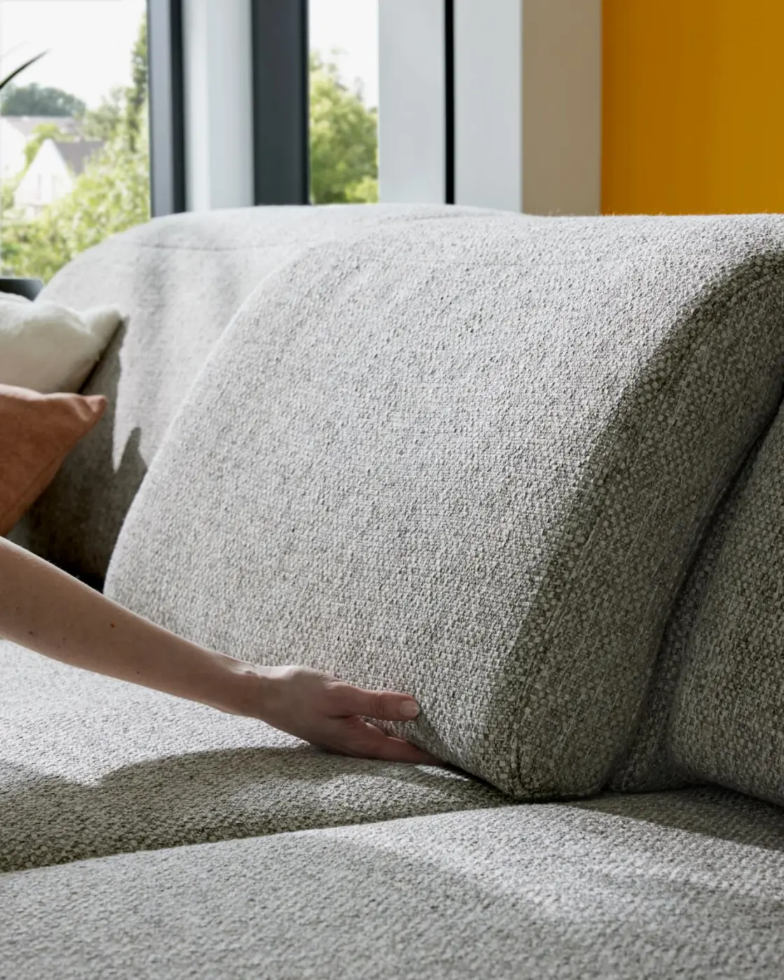 Interliving Wohnlandschaft mit Funktion Serie 4460 hellgrau ca. 207 x 302