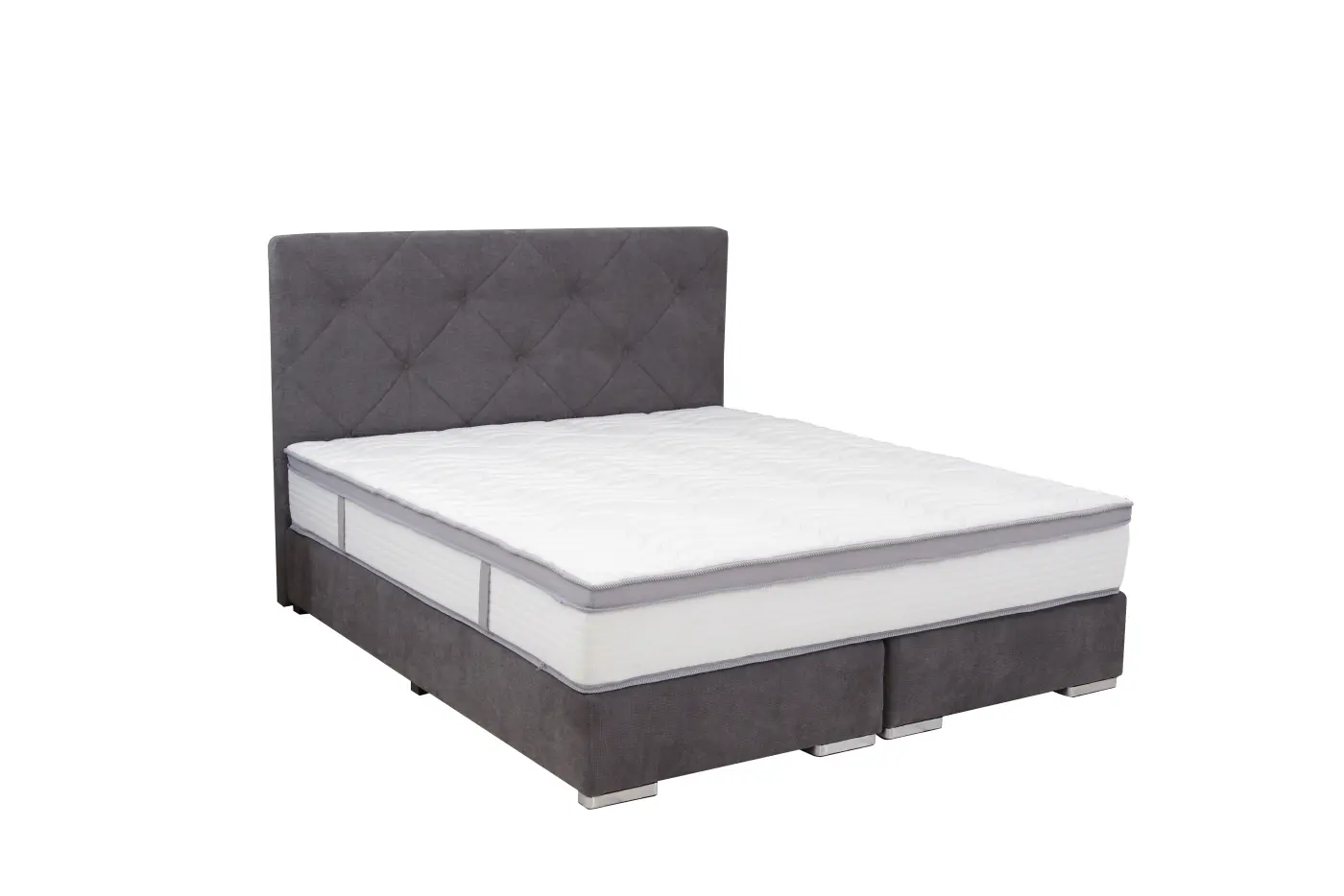 sun garden Boxspringbett BX 2000 Jonas LF 180x200 cm hellgrau