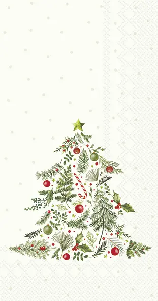 Ihr Buffet-Servietten CHRISTMAS BRANCHES TREE l.gr 33X42 cm
