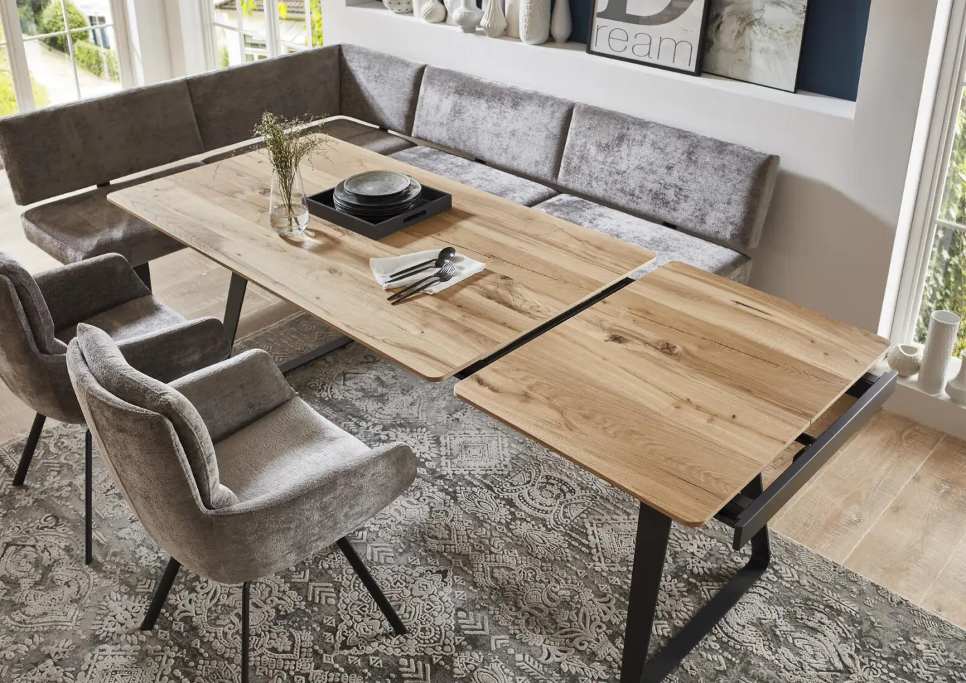 Venjakob Esstisch ET 312 Russ Eiche rustico hell 160 (225) x 90 cm