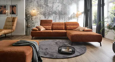 Carina Wohnlandschaft Torna braun/orange ca. 291 x 204