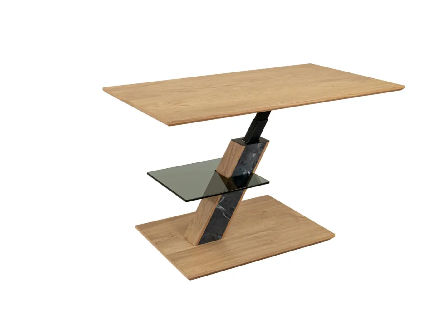 Vierhaus  Couchtisch 5734 Wildeiche furniert höhenverstellbar ca. 100 × 60 × 47–64 cm