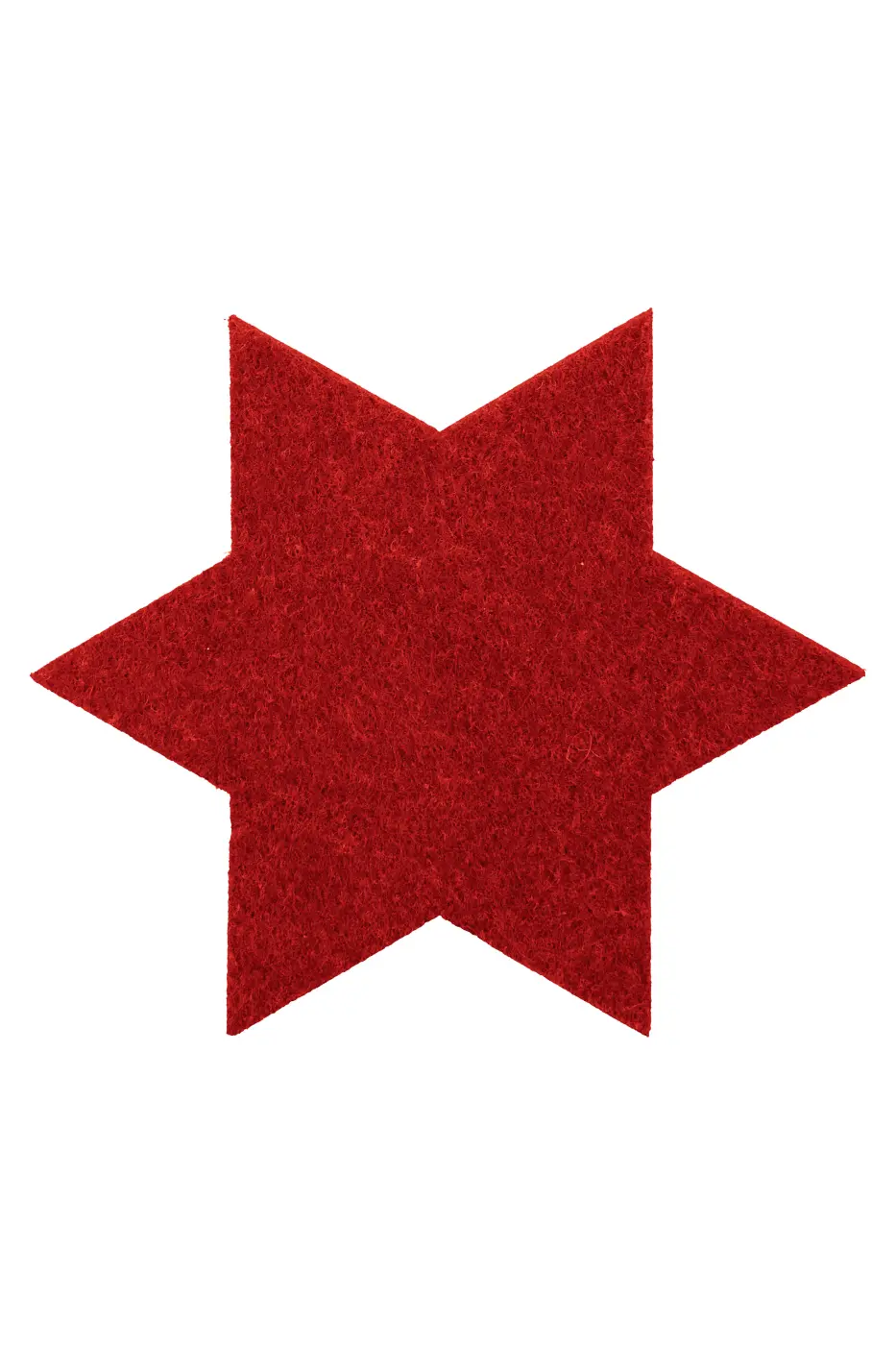 Gilde 6tlg. Set Untersetzer "Stern" Filz  rot