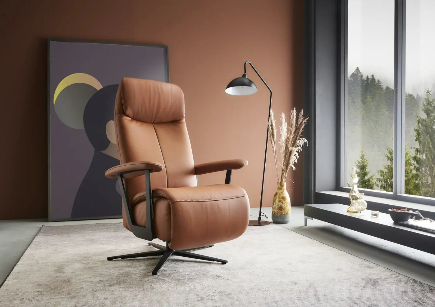 Himolla  Easy Swing 7387 Q2 grau 3 Motoren/HerzWaage