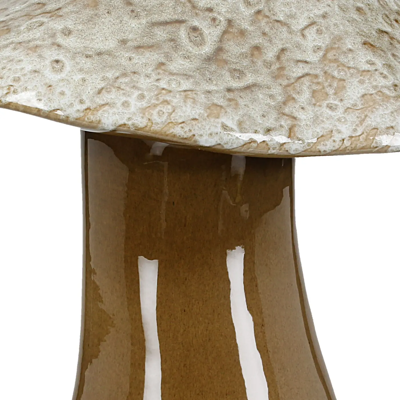 Gilde Handwerk Deko-Pilz Keramik braun 28 cm