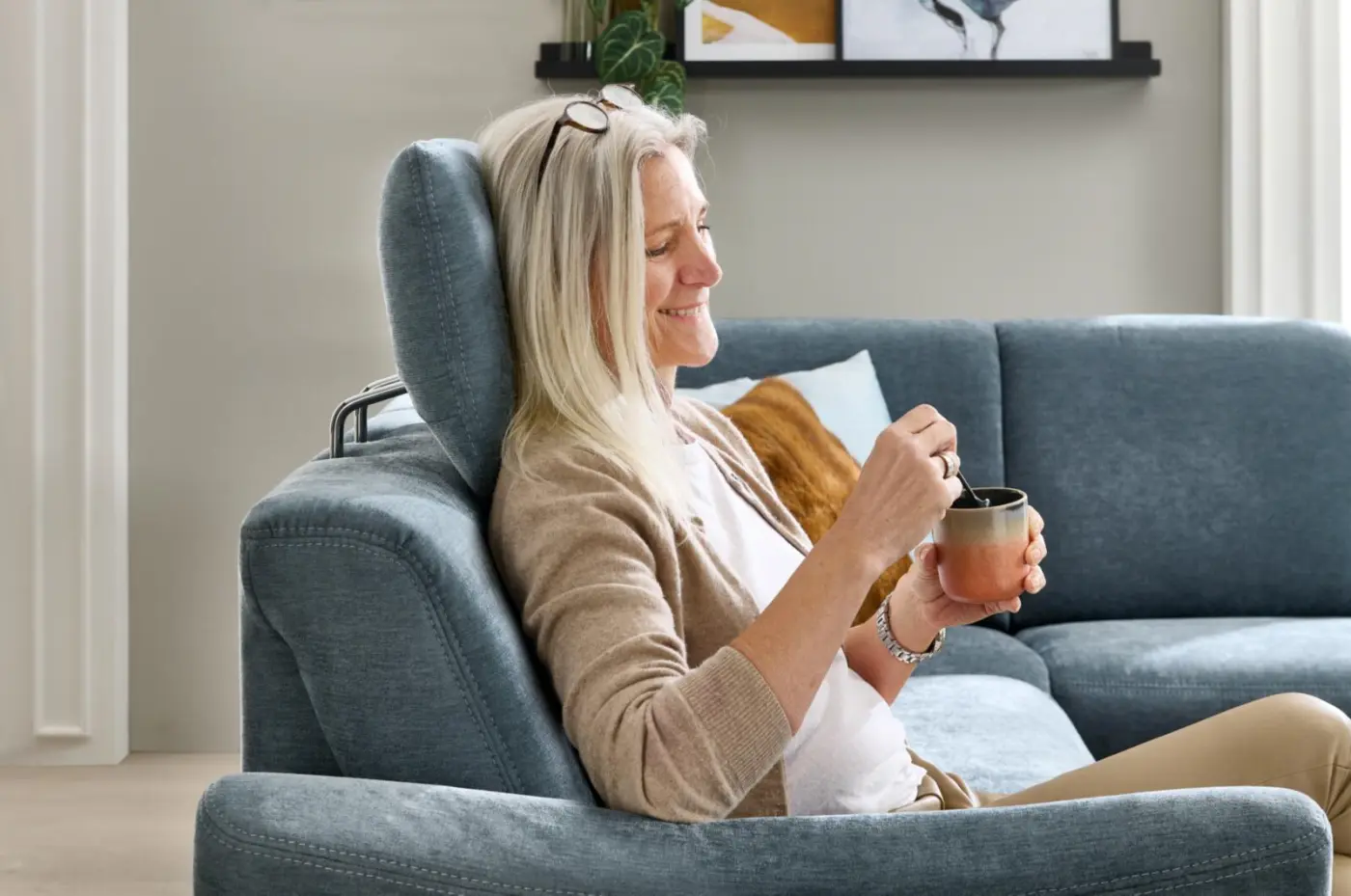 Polipol Polstergruppe Serie OS-PP1204 mit Funktion blau ca. 240 x 190 cm