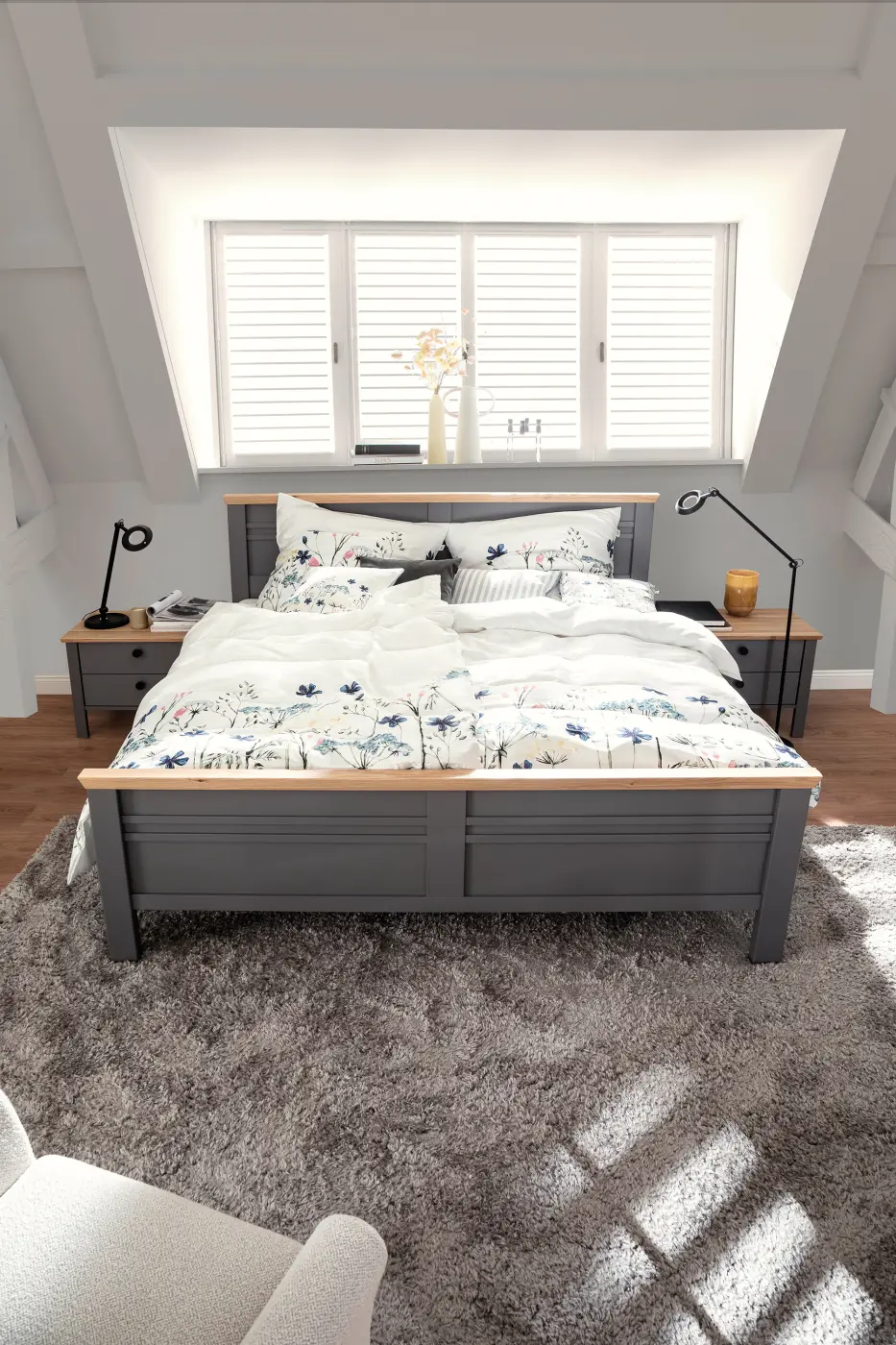 Schöner Wohnen Bettwäsche Satin Floral mehrfarbig 135x200cm