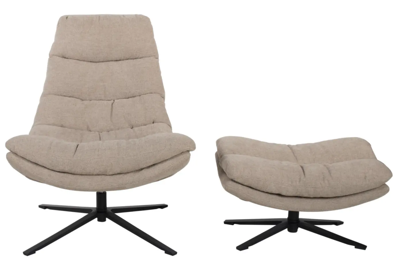 Duo  Relaxsessel Porto mit Hocker  sand