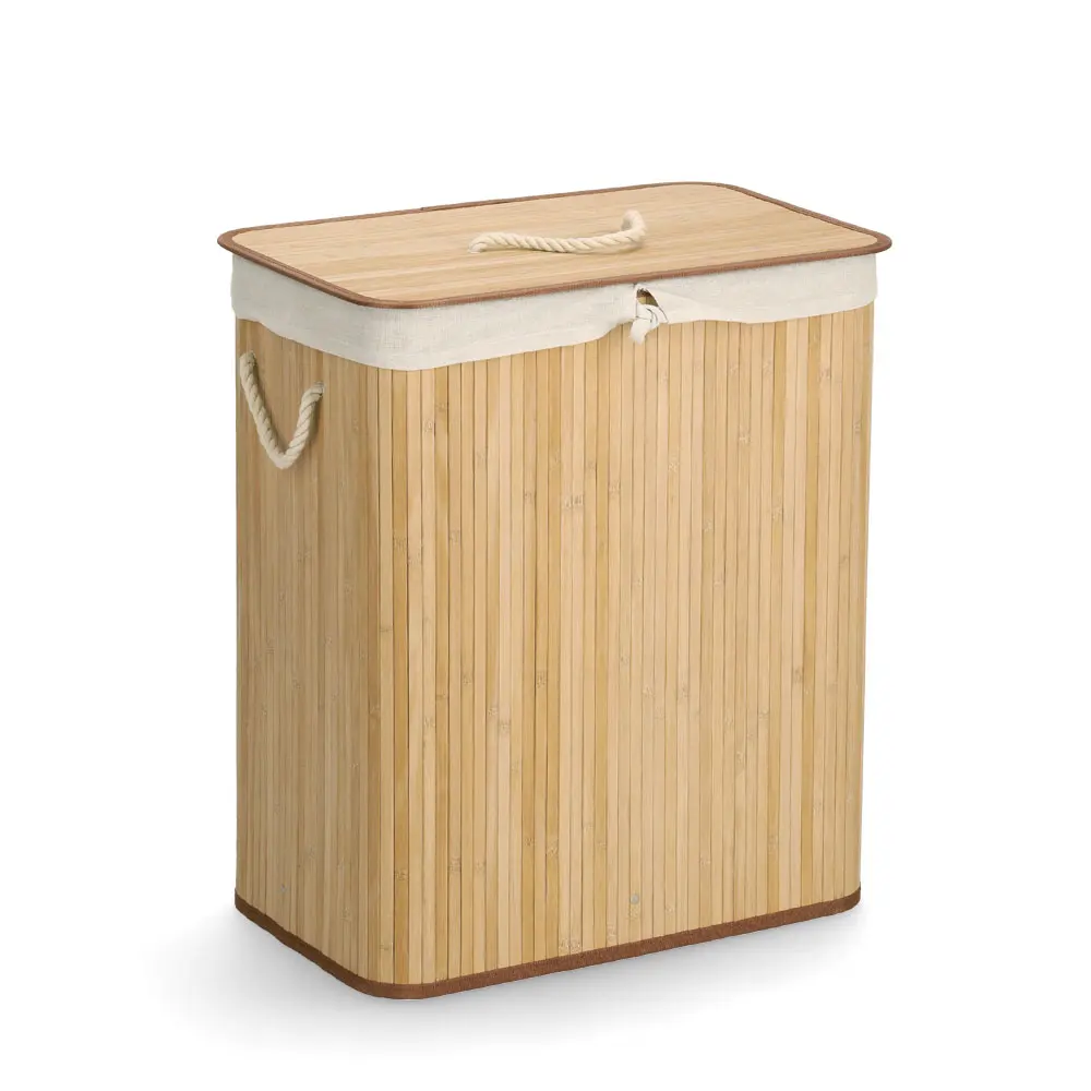 Zeller Wäschesammler 2-fach Bamboo natur