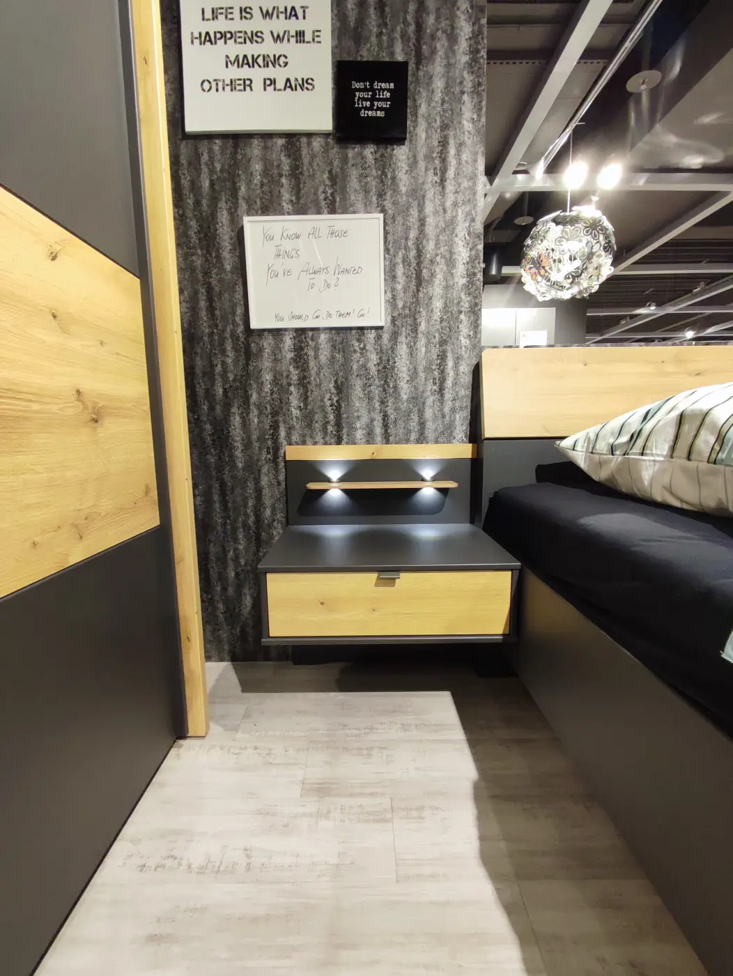 Wiemann  Komplettschlafzimmer  Alabama Graphit/Eiche Bianco Dekor 