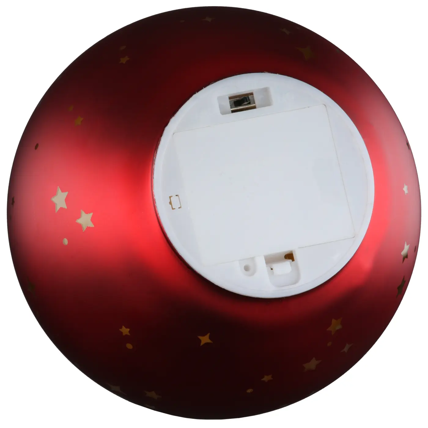 Gilde Handwerk LED-Dekokugel Cielo Glas rot D 16 cm