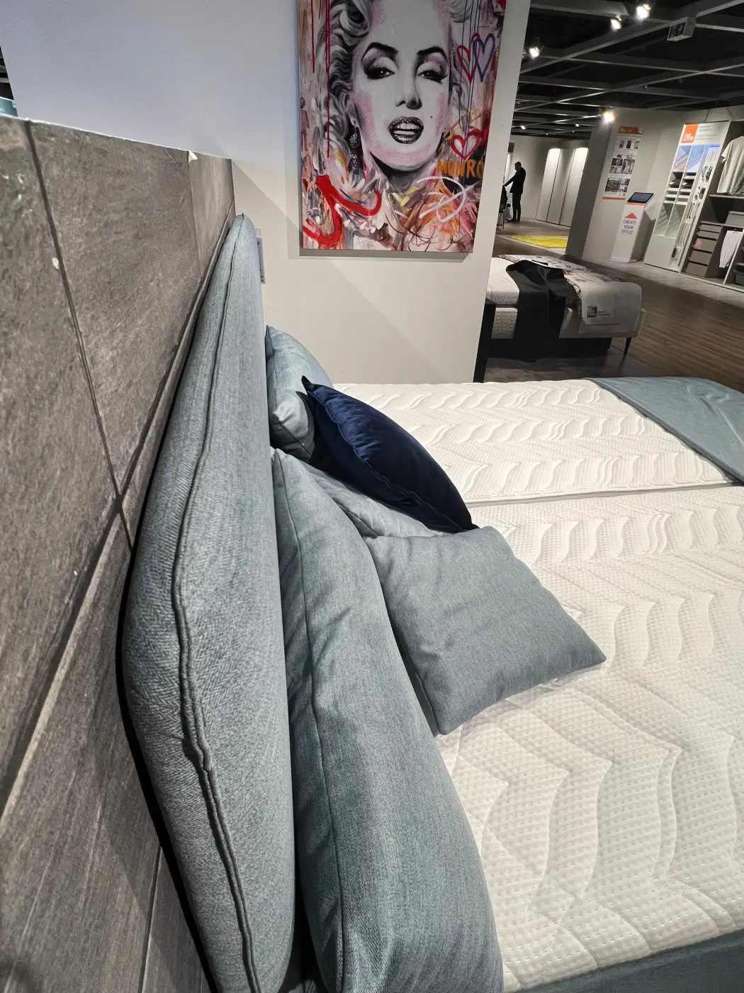 Femira Boxspringbett Oregon türkis LF 180 x 200 cm