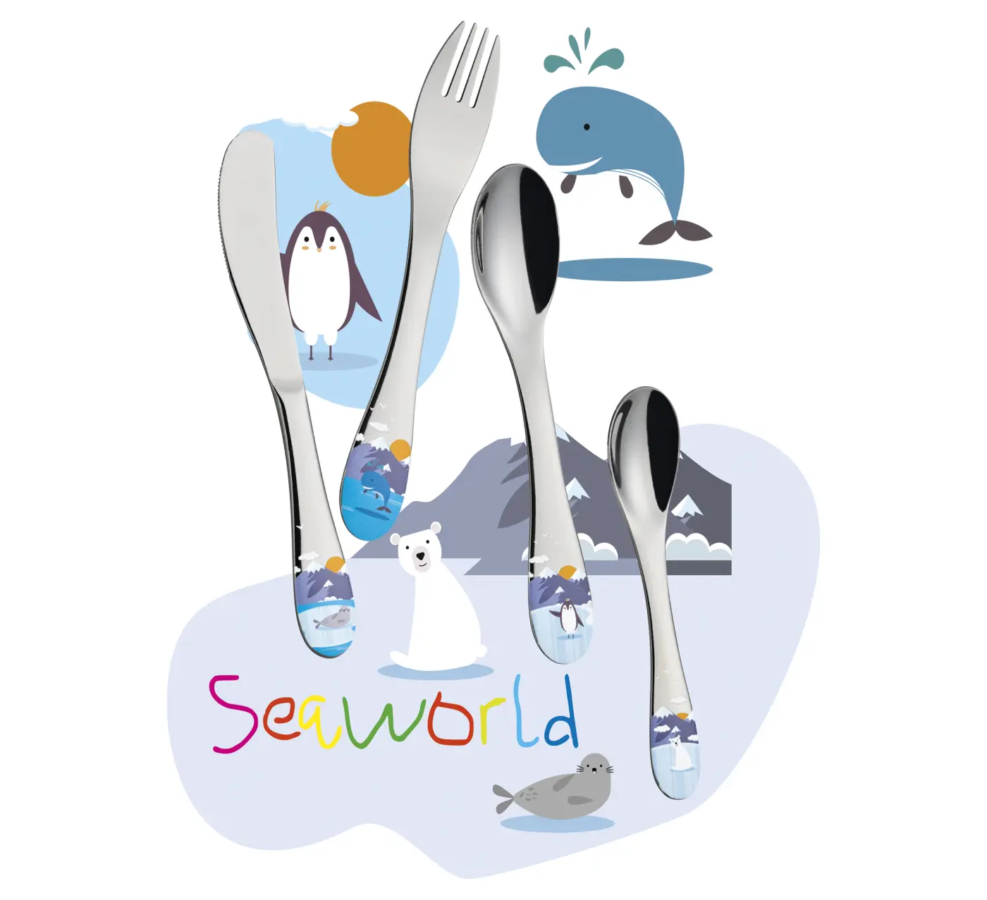 Cilio Kinderbesteck SEAWORLD 4-tlg.