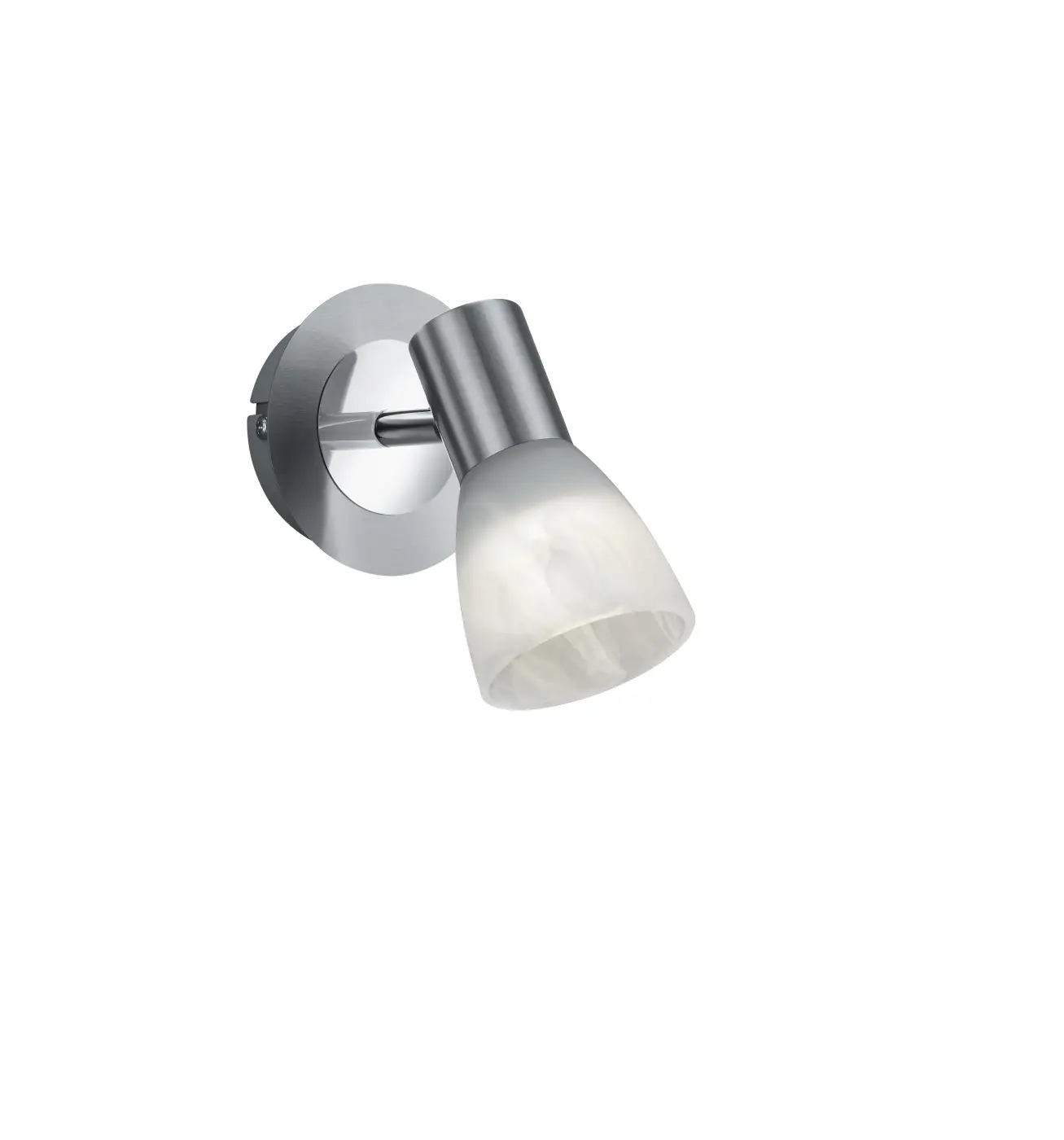 Trio Leuchten  Strahler Levisto nickel matt, Glas alabasterf.