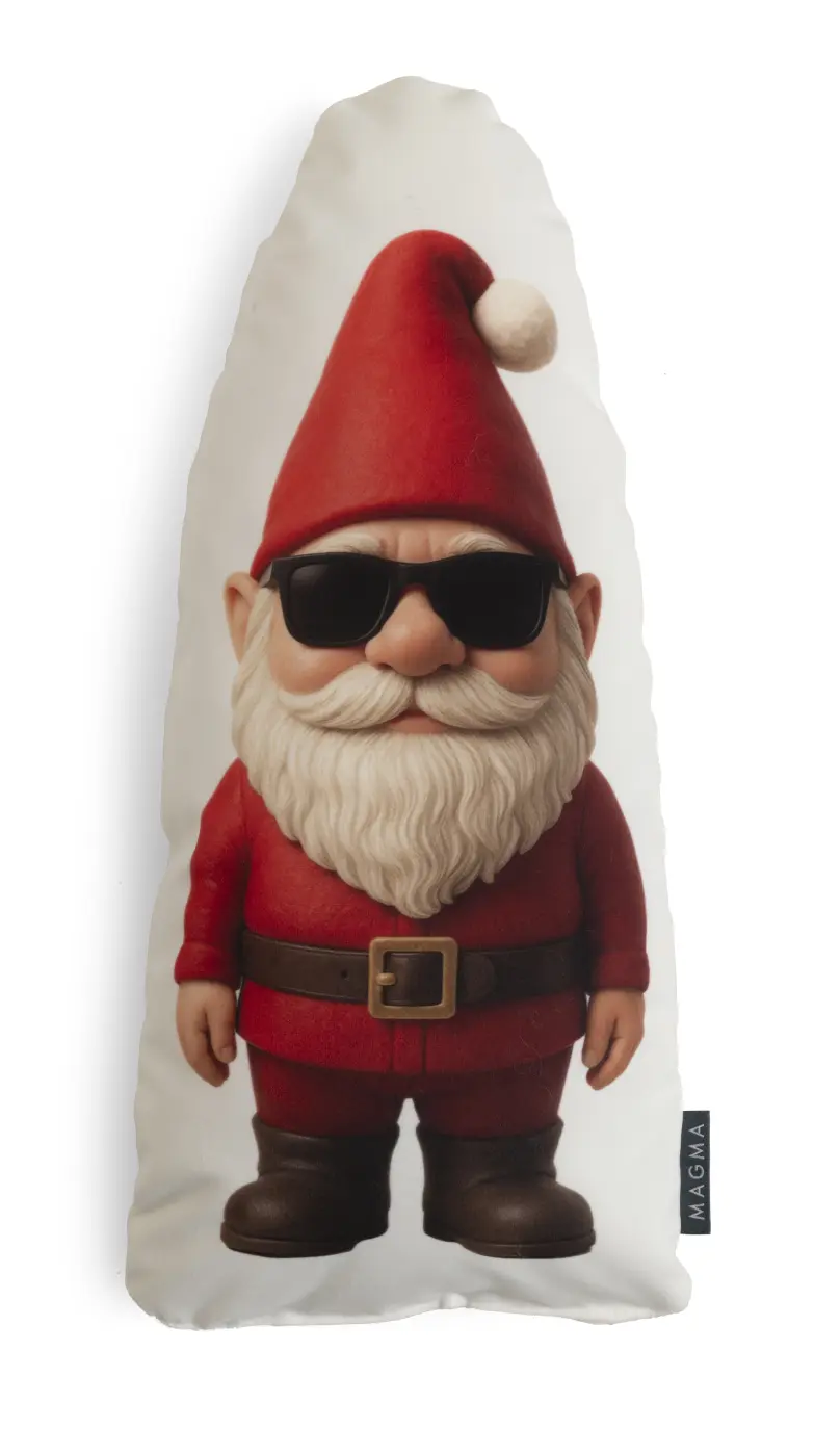 MAGMA Heimtex  Weihnachtskissen Winterzwerge mit Sonnenbrille bunt 20 x 45 cm