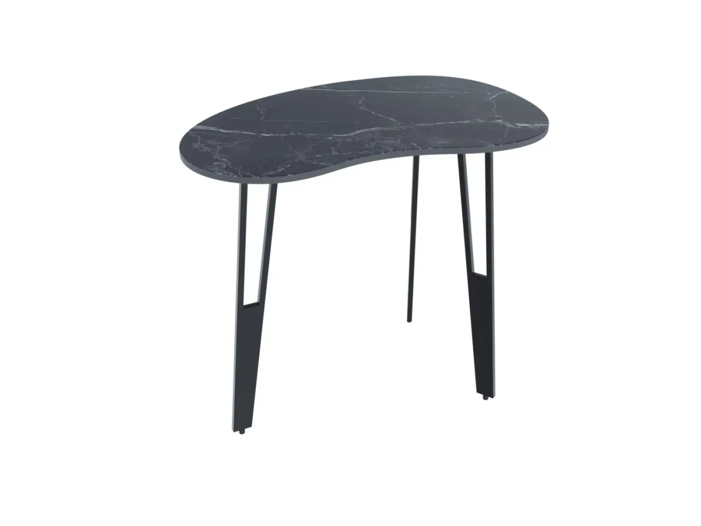 Akante  Beistelltisch Silverstone Marmoroptik Marquina matt 60x36x50 cm