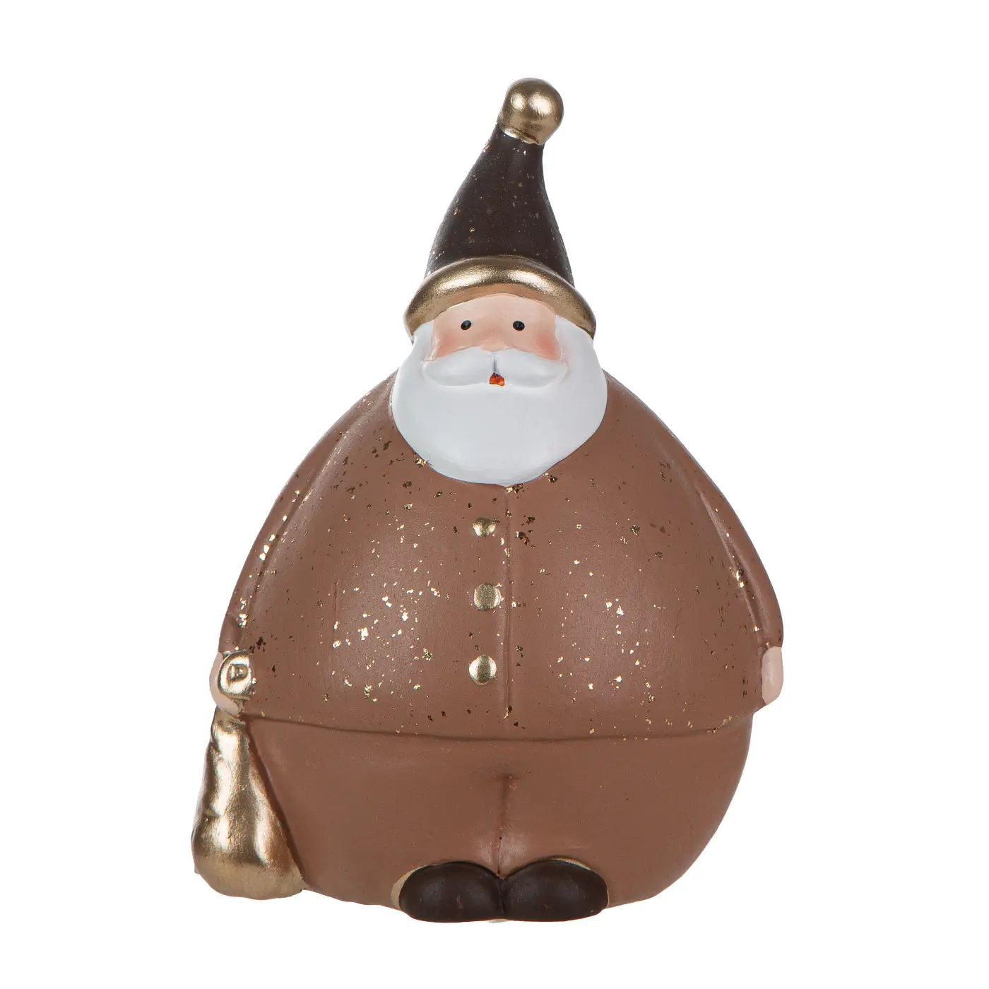 Gilde Handwerk Deko-Santa Ecosol champagner/hellbraun 16 cm