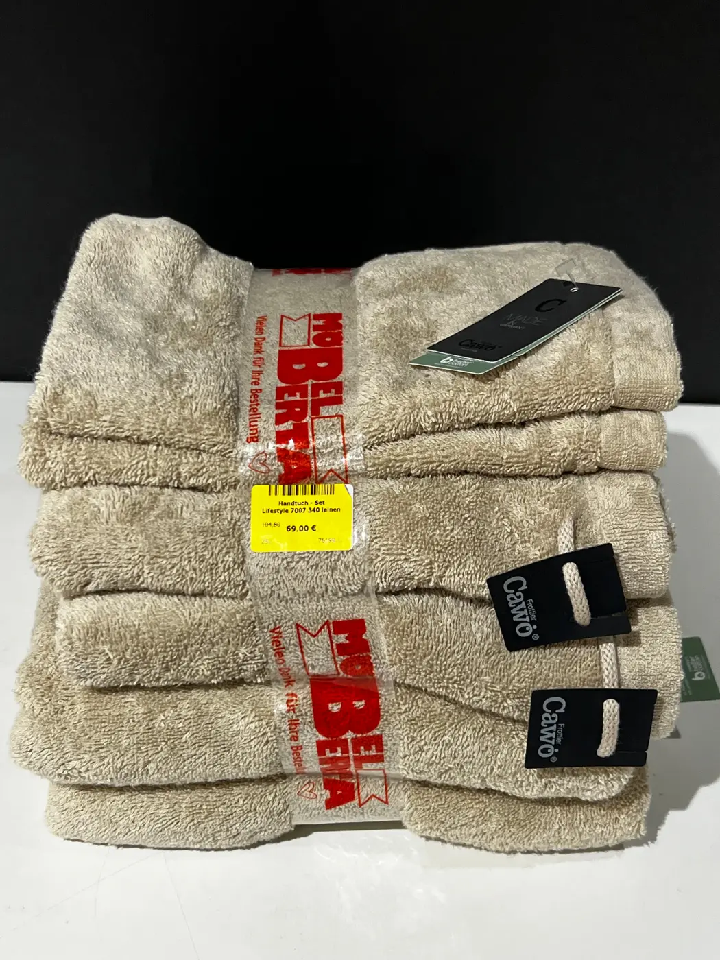 Cawö Handtuchset 6 tlg Serie Lifestyle schlamm