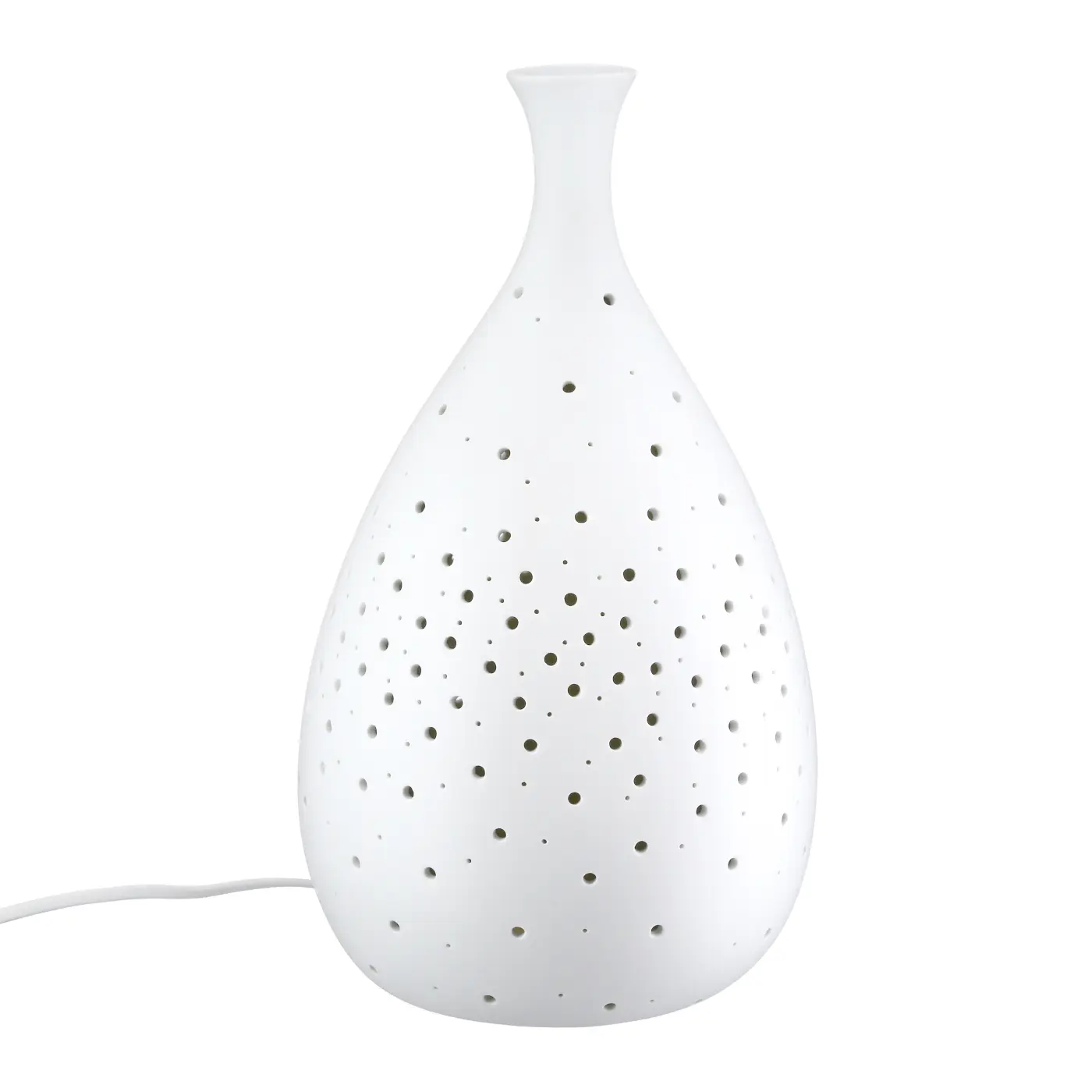 Gilde Tischleuchte "Galaxy" Porzellan weiß