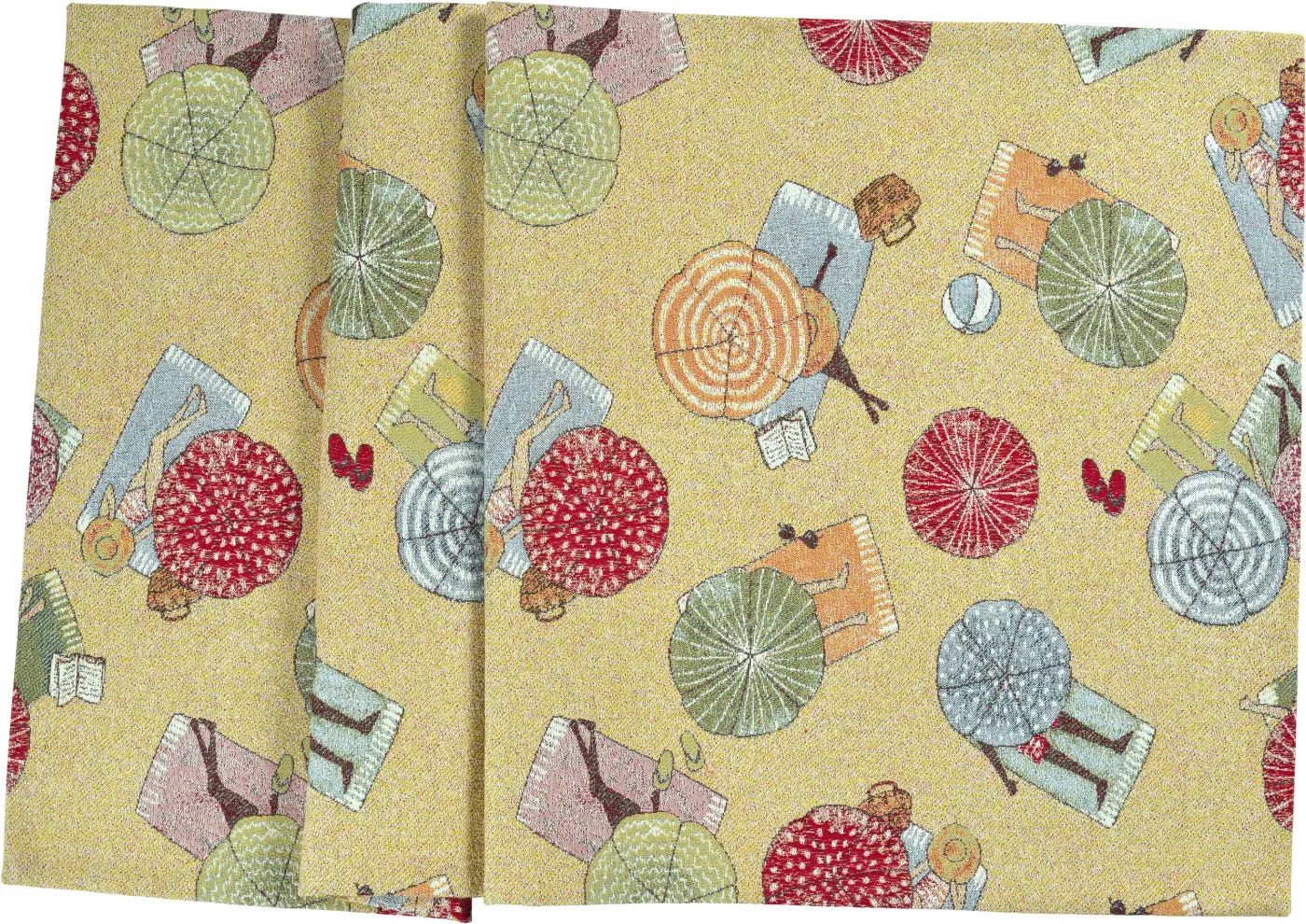 Sander Tischläufer Sand City Beach yellow/multi colour 50x130cm