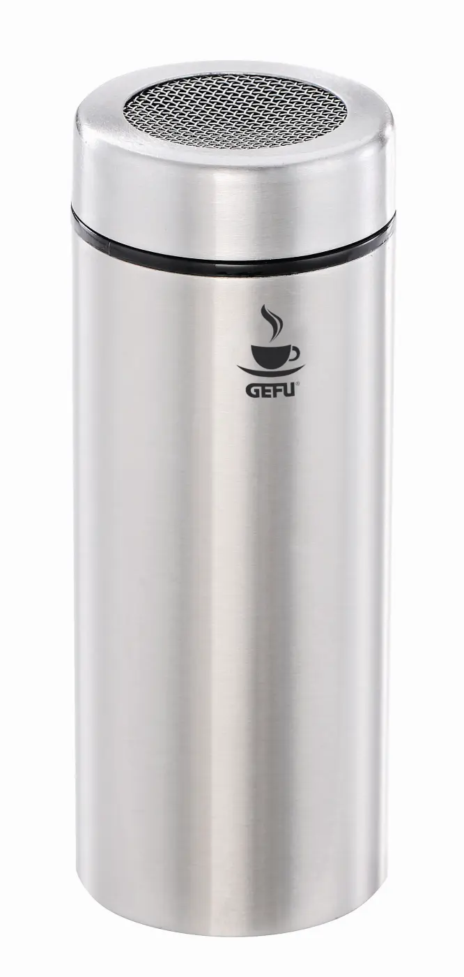 GEFU Netzstreuer FINA schwarz/silber hochwertiger Edelstahl|Kunststoff|