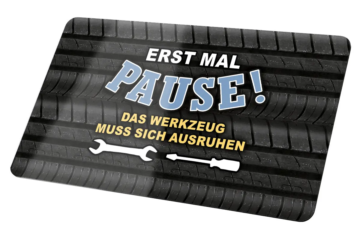 Gilde Brettchen "Pause" schwarz mit Schriftzug