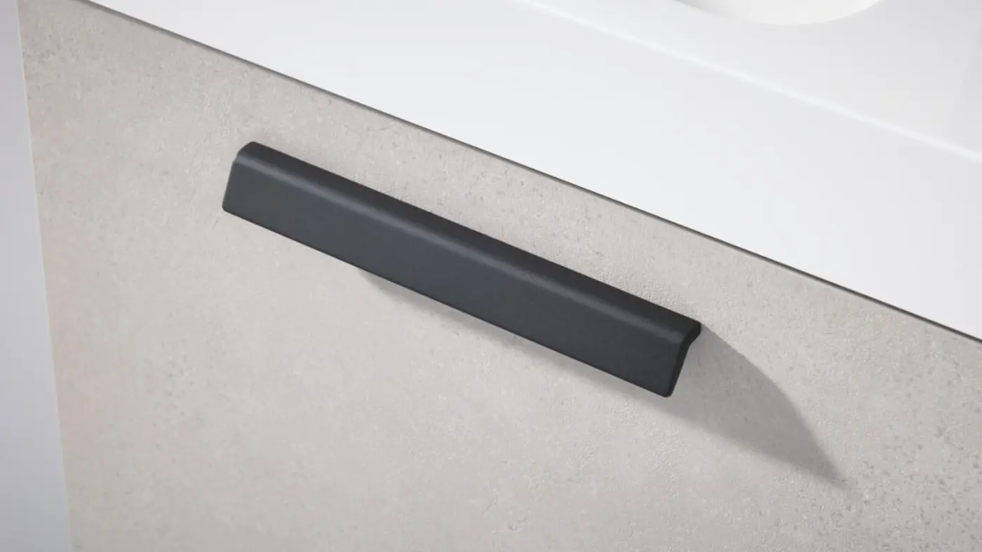 Interliving Gästebad Serie 7842 Beton Sand NB ca. 40 cm breit - ohne Armatur