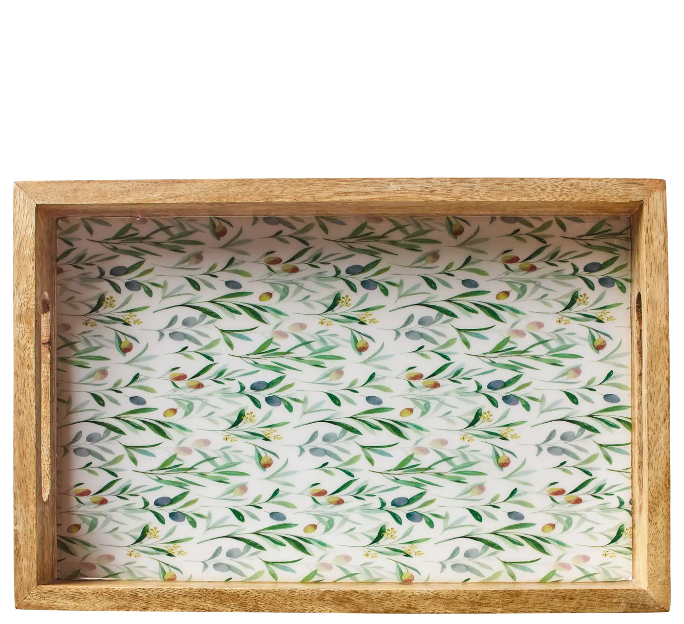 Zassenhaus Tablett OLIVE  Mango  30 5 x 20 x 5 5 cm