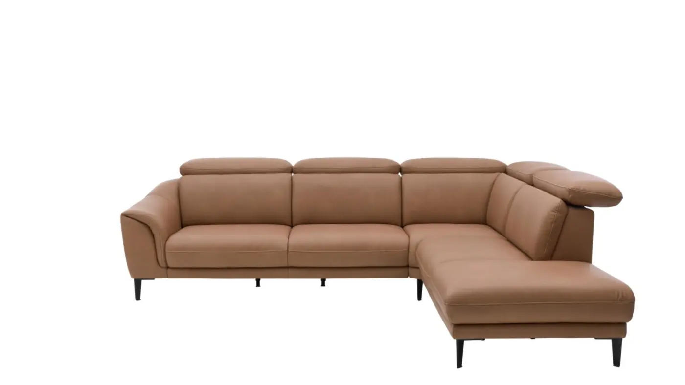 Interliving Polstergruppe Serie 4461 Leder hellbraun ca. 303 x 302 cm
