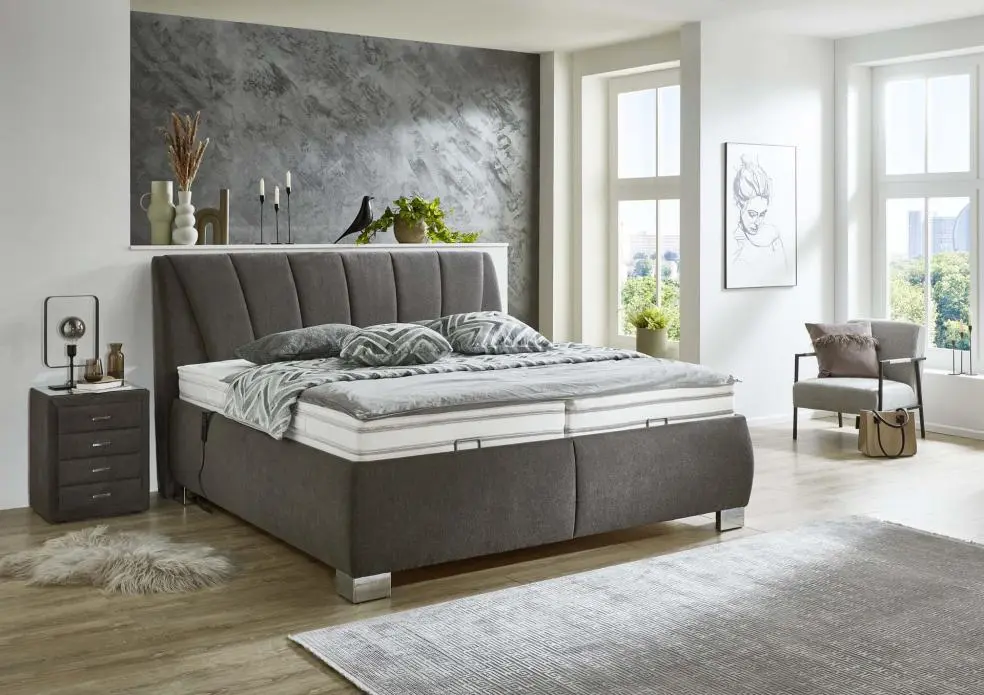 Oschmann  Polsterbett 523155 - OC-PB23155 motorisch verstellbar anthrazit LF ca. 200 x 200 cm