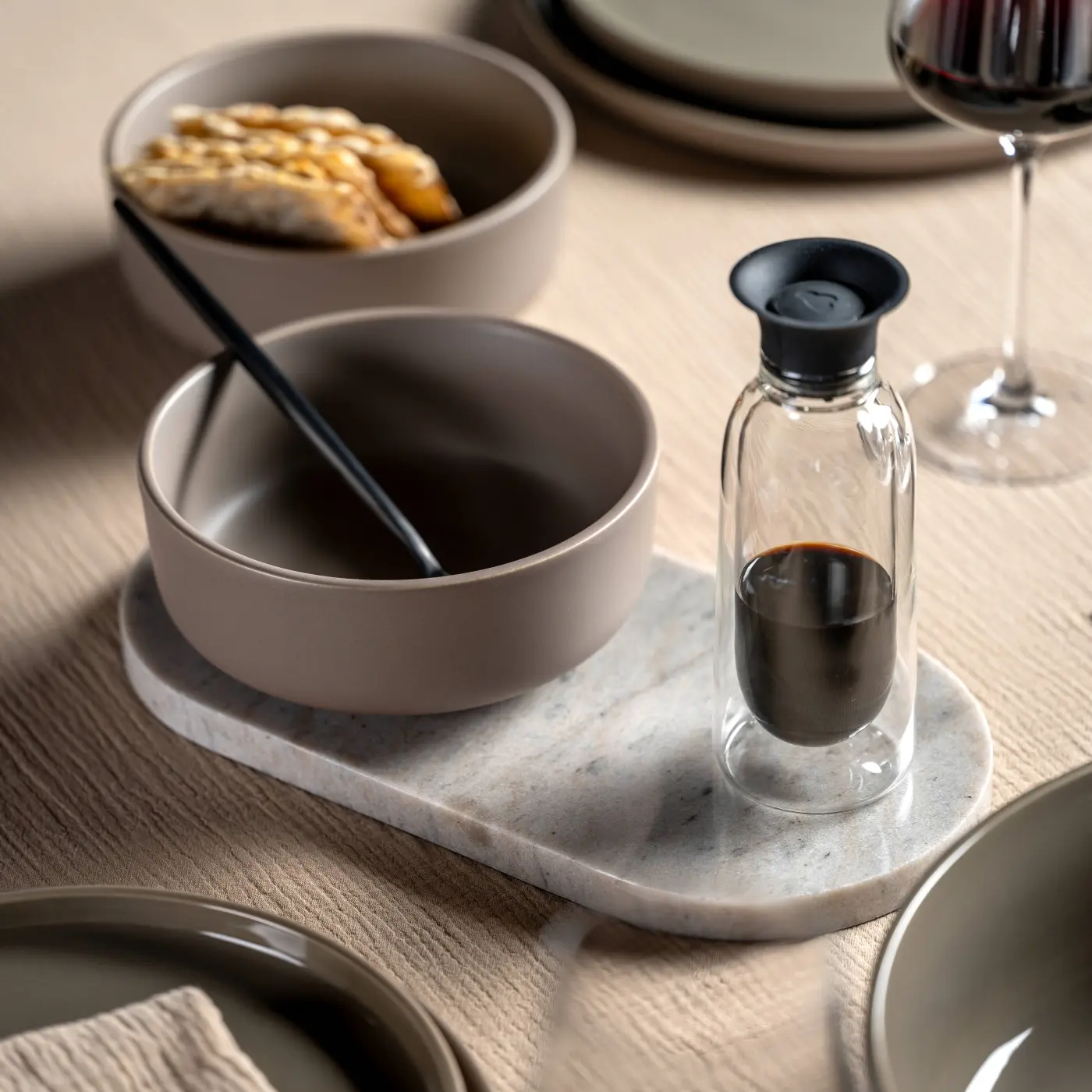 Leonardo Essig/Öl Flasche DUO klar 150 ml 17,4 cm