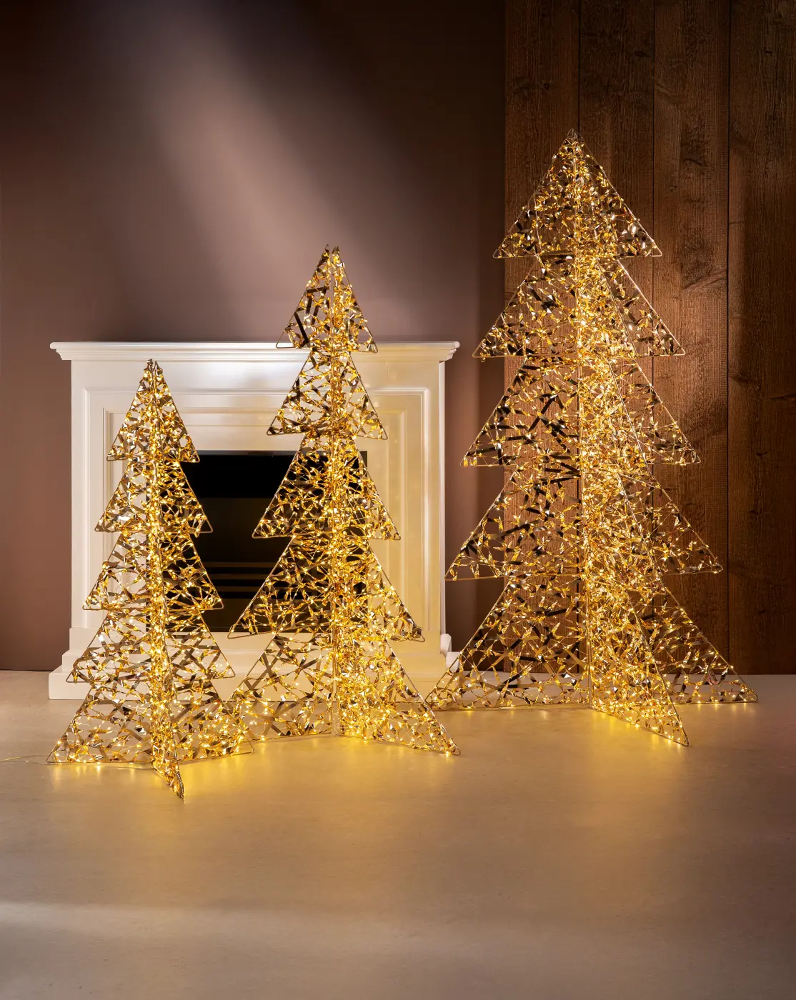 Gilde Handwerk LED-Tannenbaum Flare gold 128.5 cm