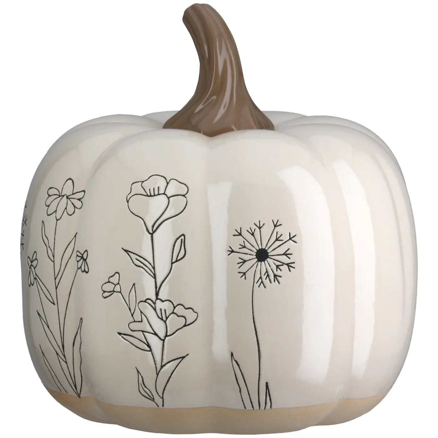 Gilde Handwerk Dekoobjekt Butternut Keramik creme 24 cm