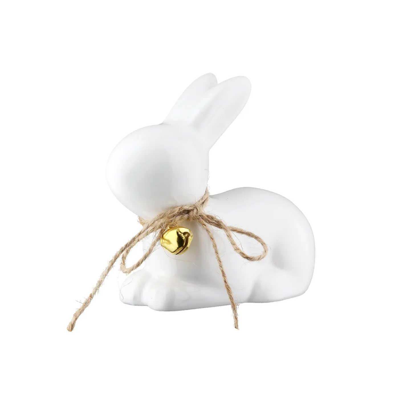 Gilde Figur Hase sitzend weiß 13 cm Keramik